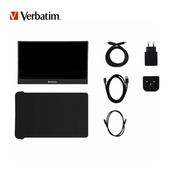 Verbatim LCD/LED Portable Monitors Australia wide, Verbatim LCD/LED Portable Monitors Sydney, Verbatim LCD/LED Portable Monitors Melbourne, Verbatim LCD/LED Portable Monitors Brisbane, Verbatim LCD/LED Portable Monitors Adelaide, Verbatim LCD/LED Portable Monitors Perth, Verbatim LCD/LED Portable Monitors Hobart, Verbatim LCD/LED Portable Monitors Canberra, Verbatim LCD/LED Portable Monitors Darwin. Verbatim LCD/LED Portable Monitors near me. Verbatim LCD/LED Portable Monitors best price, Verbatim LCD/LED Portable Monitors for sale, Verbatim LCD/LED Portable Monitors buy online, Verbatim LCD/LED Portable Monitors ICT procurement 49593 Verbatim PMT-17 17" Class LCD Touchscreen Monitor - 16:9 - 6 ms - 17.3" Viewable - Capacitive - 10 Point(s) Multi-touch Screen - 1920 x 1080 - Full HD - In-plane Switching (IPS) Technology - 16.7 Million Colours - 300 cd/m² - Speakers - HDMI – USB - DisplayPort - 1 x HDMI In – Black