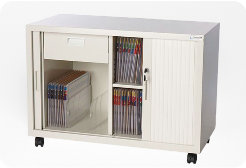 File cabinets, file cabinets for healthcare, file cabinets for medical files, file cabinets for medical records, tambour draw filing cabinet, lockable tambour filing cabinet